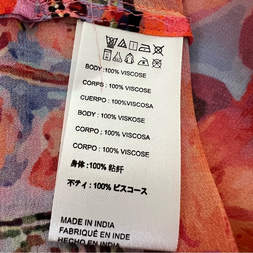 NWT Anthropologie Elizabeth Gillett Lorelei Floral Kimono Wrap One Size OS - Picture 16 of 16